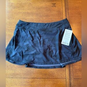 Lululemon Pace Rival MR Skirt Black Camo